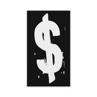 grunge black and white money symbol