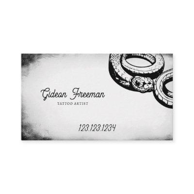 Grunge Black and White Snake Tattoo Shop