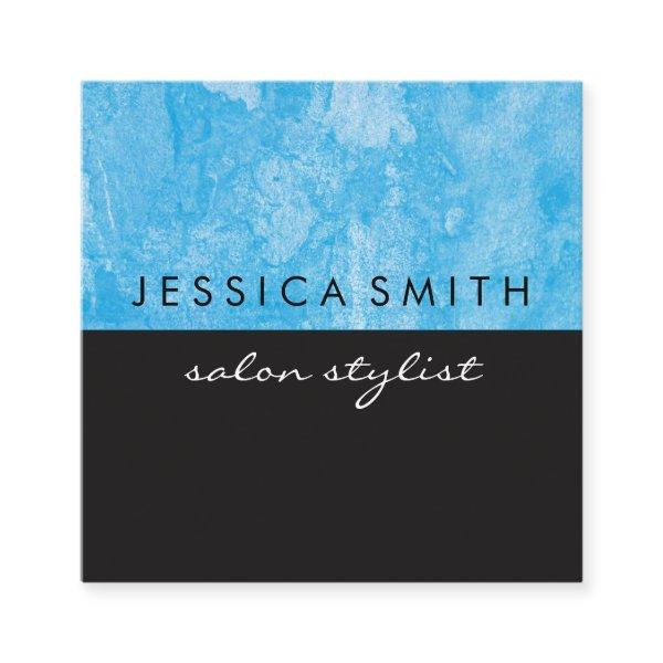 Grunge Blue Black Two Tone Square