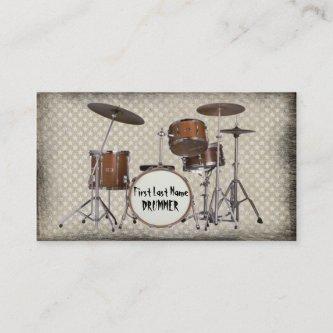 Grunge drummer custom musician cards