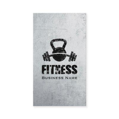 Grunge Fitness Personal Trainer Kettlebell Barbell