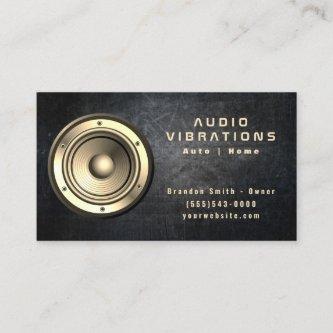 Grunge Gold Speaker Car Audio Stereo Installation