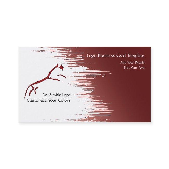 Grunge Paint Red Horse Logo