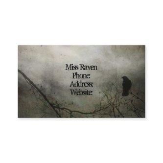 Grungy Crow And Moon
