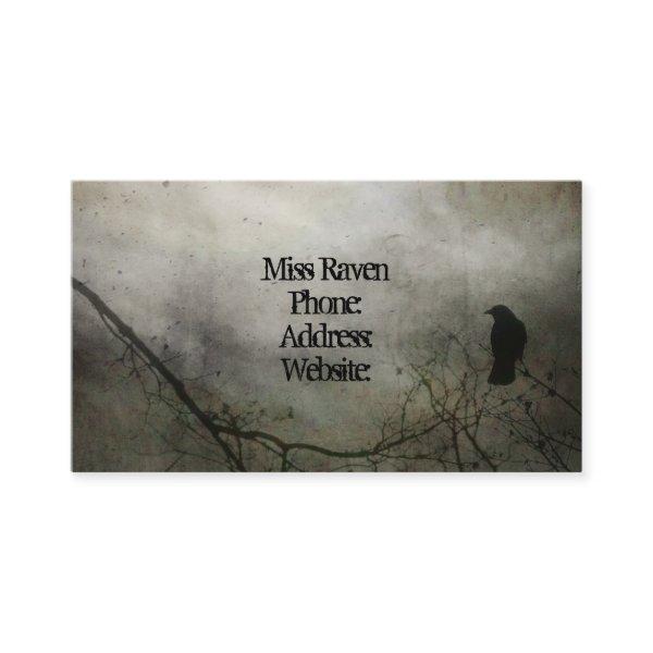 Grungy Crow And Moon