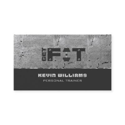 Grungy Gray Texture Fitness Trainer