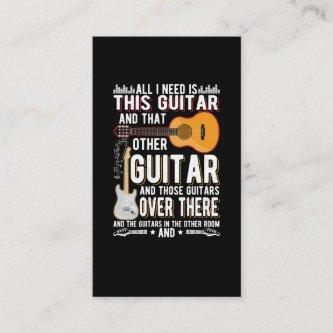 Guitar Collector Guitarist Funny Music Lover