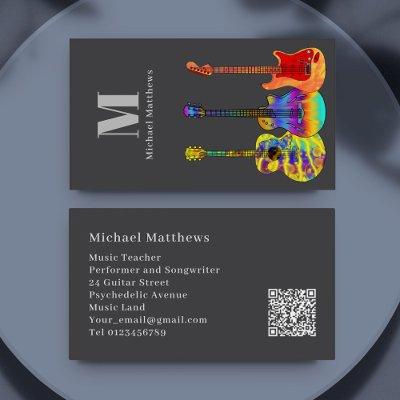 Guitar Music Teacher Custom QR Code