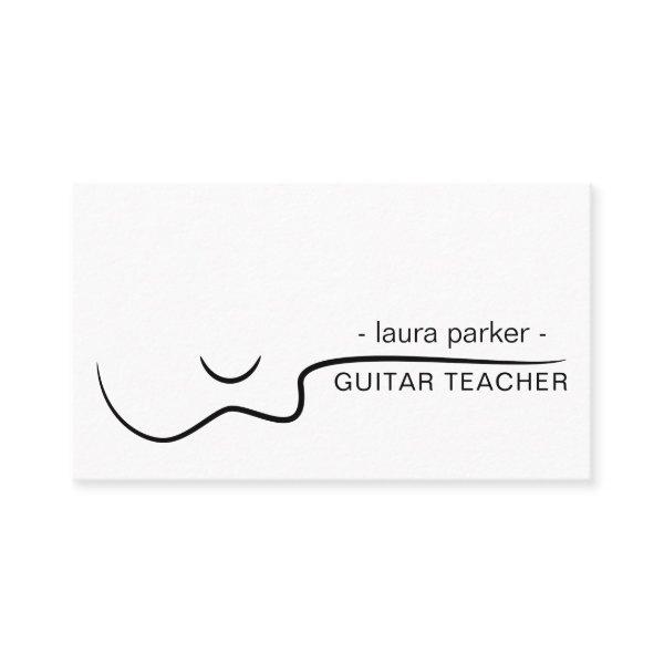 Guitar Music Teacher with acoustic  musician