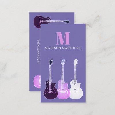 Guitar Musician Music Teacher Purple