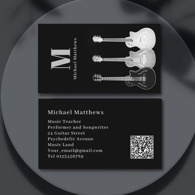 Guitar Musician Professional Custom QR Code
