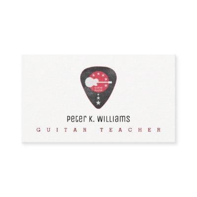guitar teacher  with guitar-pick
