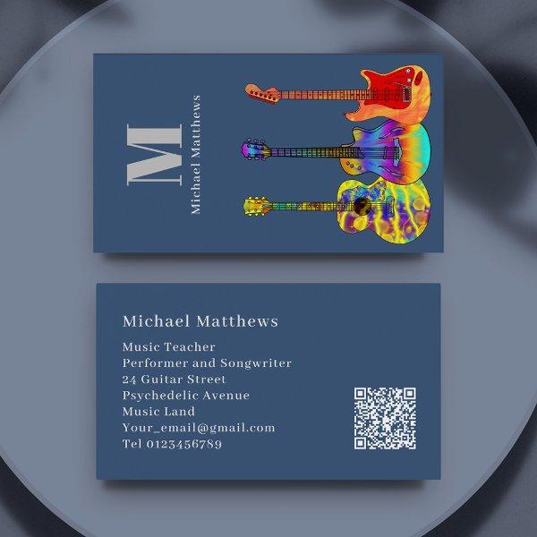 Guitar Teacher Musician Custom QR Code