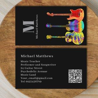 Guitar Teacher Musician Custom QR Code