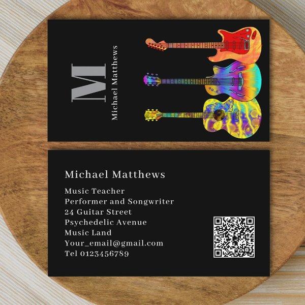 Guitar Teacher Musician Custom QR Code