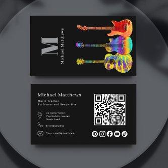 Guitar Teacher QR Code and Social Media Custom