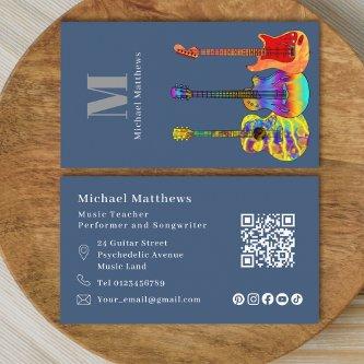 Guitar Teacher QR Code and Social Media Custom