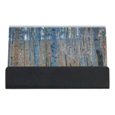 Gustav Klimt Beech Tree Forest Grove Desk  Holder