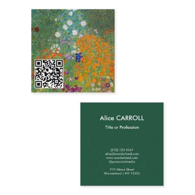 Gustav Klimt - Flower Garden - QR Code Square