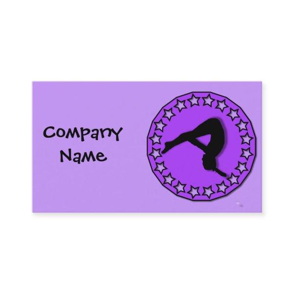 Gymnast in businpurple ess cards