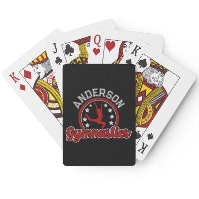 Gymnastics ADD NAME Gymnast Vault Floor Athlete  Poker Cards