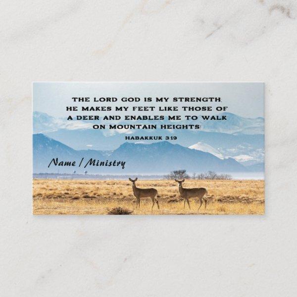 Habakkuk 3:19 Bible Verse Deer and Mountains