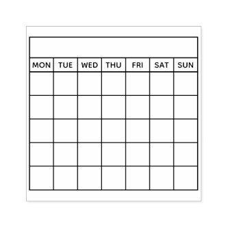 Habit tracker calendar bullet journal rubber stamp