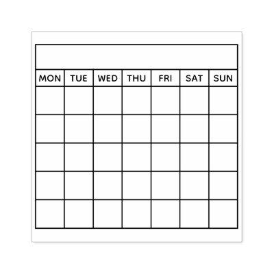 Habit tracker calendar bullet journal rubber stamp