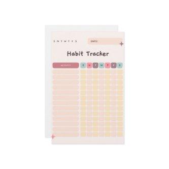 Habit Tracker Daily Checklist for Activities Stationery