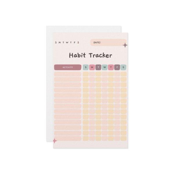 Habit Tracker Daily Checklist for Activities Stationery