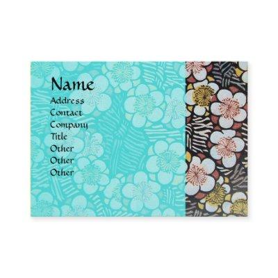 HAIKU / BLACK WHITE BLUE TURQUOISE SPRING FLOWERS