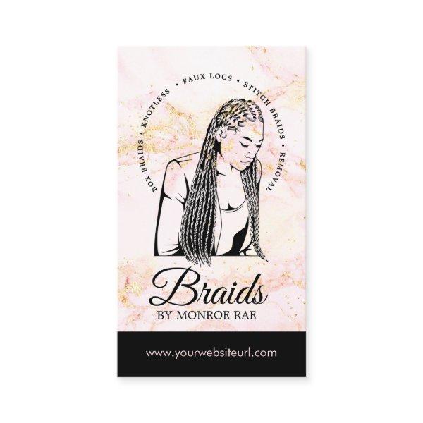Hair Braider Braiding Salon Braid Stylist Pink