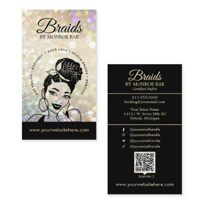 Hair Braider/Braids/Braiding/Salon - QR Code/Logo