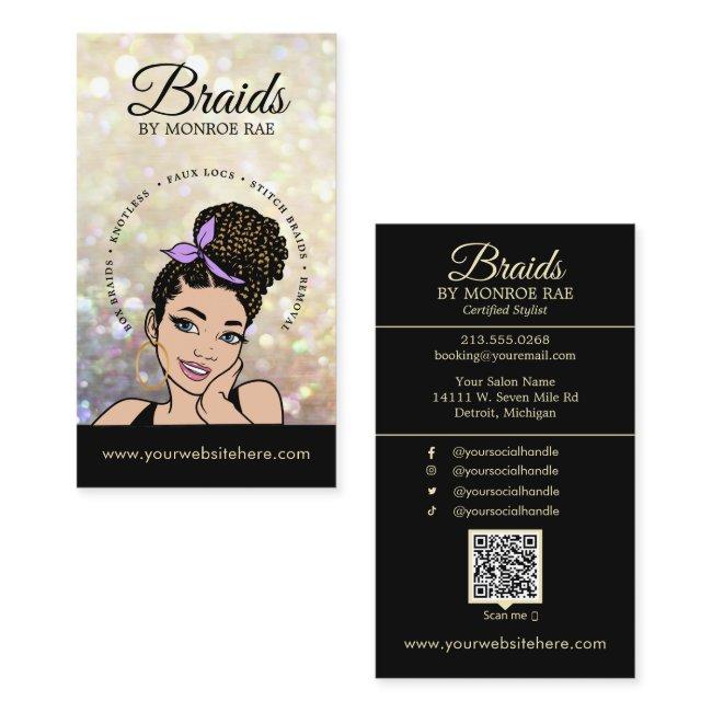 Hair Braider/Braids/Braiding/Salon - QR Code/Logo