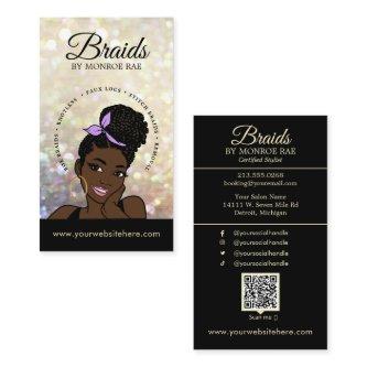 Hair Braider/Braids/Braiding/Salon - QR Code/Logo
