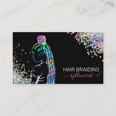 Hair Braiding Stylist Braid Salon Holographic  Bus
