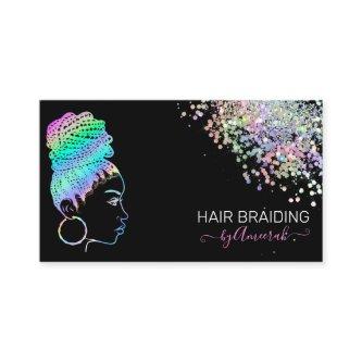 Hair Braiding Stylist Braid Salon Holographic  Bus