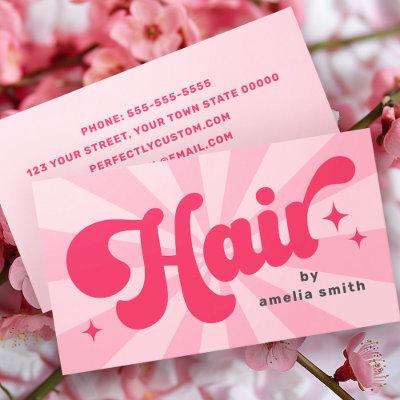 Hair by name retro pink or any color sunburst