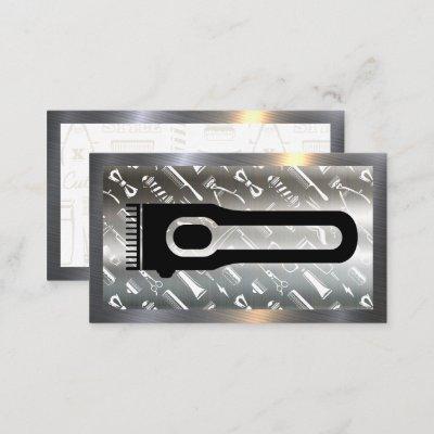 Hair Clippers | Barber Pattern | Metal Border