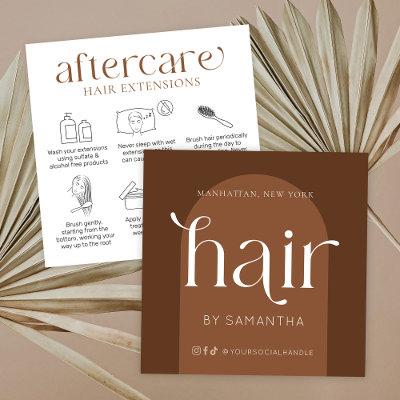 Hair Extensions Aftercare Modern Boho Terracotta Square
