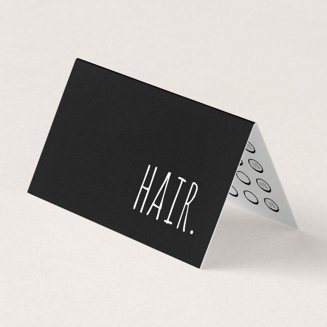 hair folded loyalty punch card