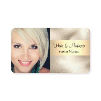 Hair & Makeup, Black Text, Your Photo, Gold, Vs 4