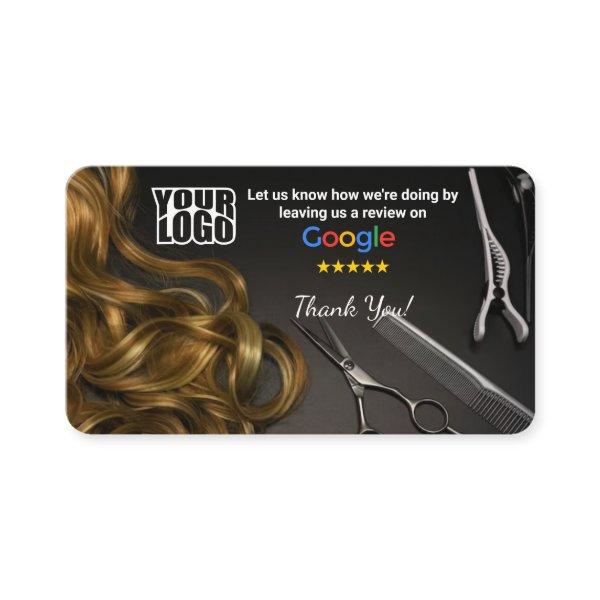 Hair salon Google Review Template With QR
