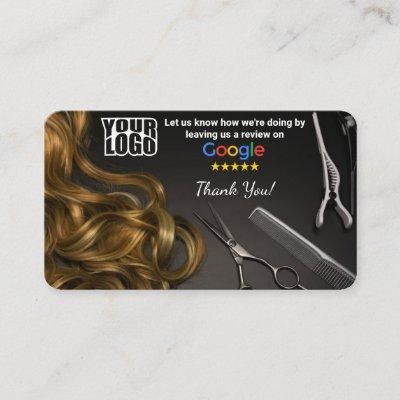 Hair salon Google Review Template With QR