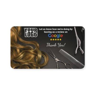 Hair salon Google Review Template With QR