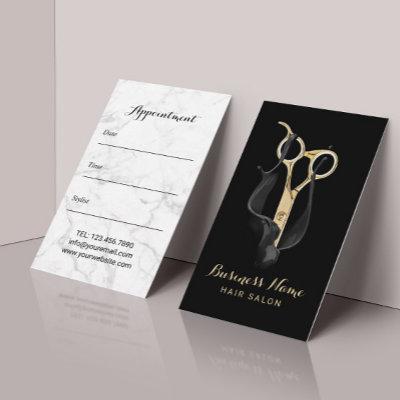 Hair Salon Modern Black & Gold Hair Appointment