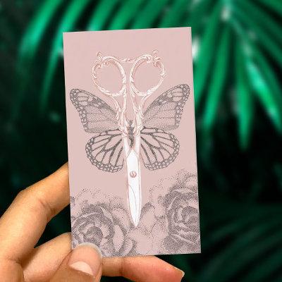 Hair Salon Vintage Scissor Butterfly illustration