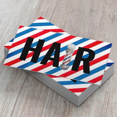 Hair Stylist Barber Pole Typography Hairdresser