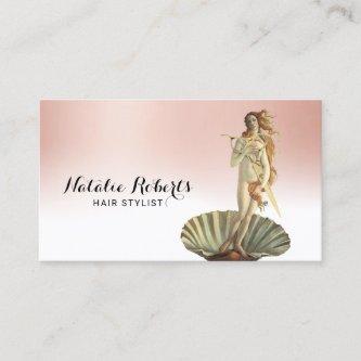 Hair Stylist Goddess & Scissor Rose Gold Salon