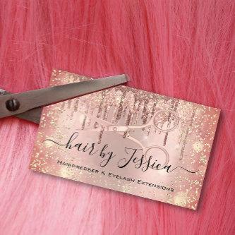 Hair Stylist Hairdresser Scissors Rose Confetti